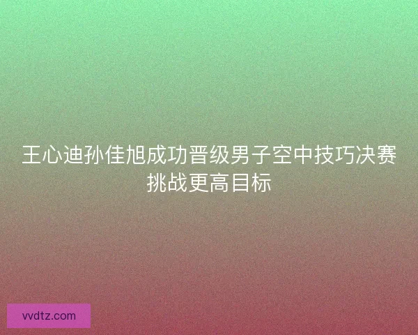 王心迪孙佳旭成功晋级男子空中技巧决赛挑战更高目标 王心迪孙佳旭成功晋级男子空中技巧决赛挑战更高目标