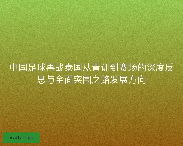 中国足球再战泰国从青训到赛场的深度反思与全面突围之路发展方向